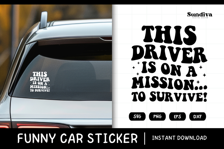 Funny Car Sticker Saying | Vehicle Decal - On A Mission example image 1