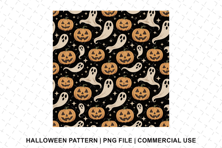 Halloween Pumpkin Pattern Png | Sublimation | Digital Paper