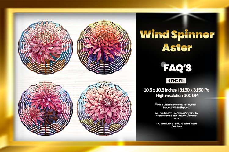 Aster Wind Spinner Sublimation - 04 Variations example image 1