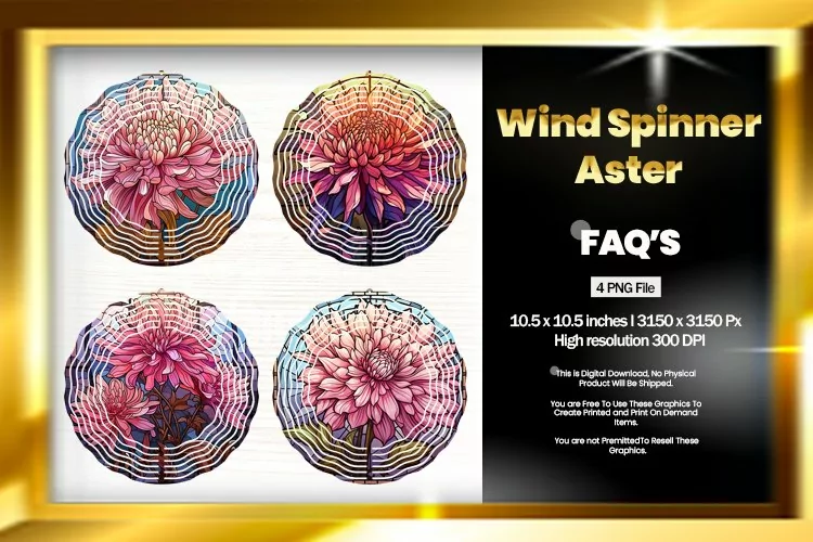 Aster Wind Spinner Sublimation - 04 Variations