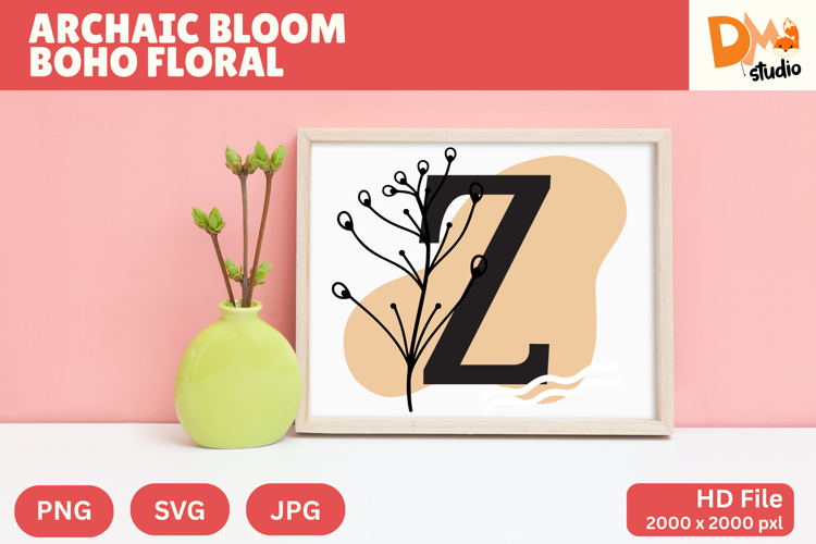 Floral Letter Svg