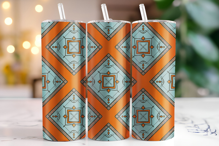 Geometric Pattern Tumbler Wrap | Sublimation | Tumblers