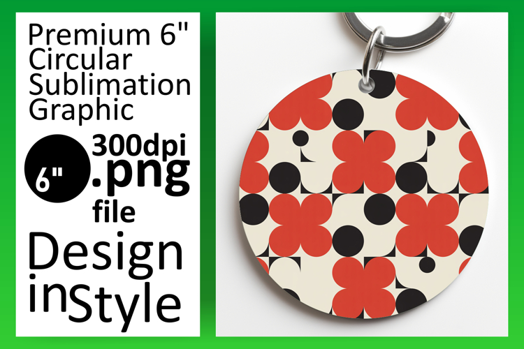Chic Circle Coaster PNG Design , Flower Pattern