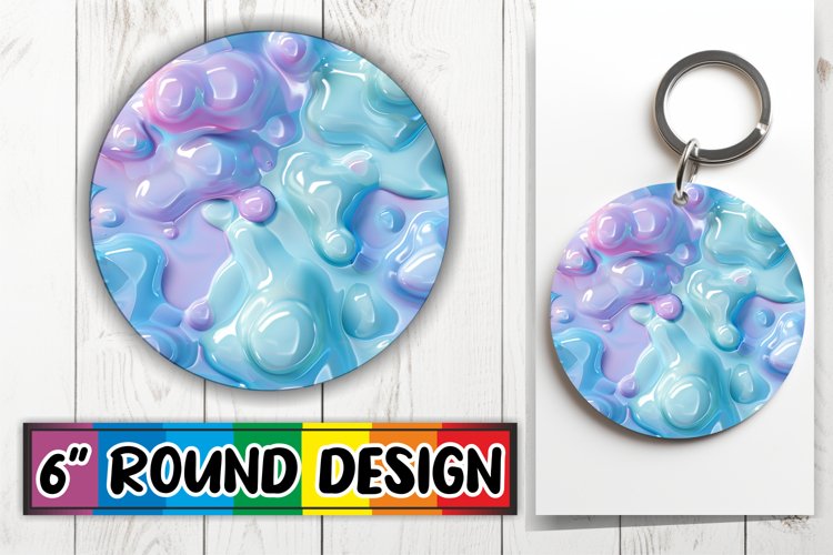 Vibrant Abstract Inflated Puff Sublimation Circles example image 1