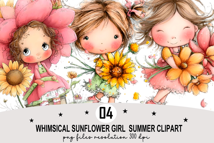 Watercolor Sunflower Clipart Image 15