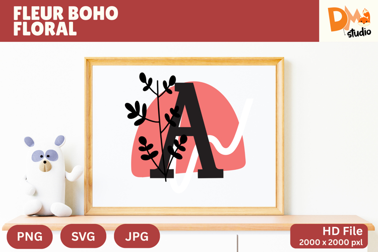 Boho Floral Svg Image 16