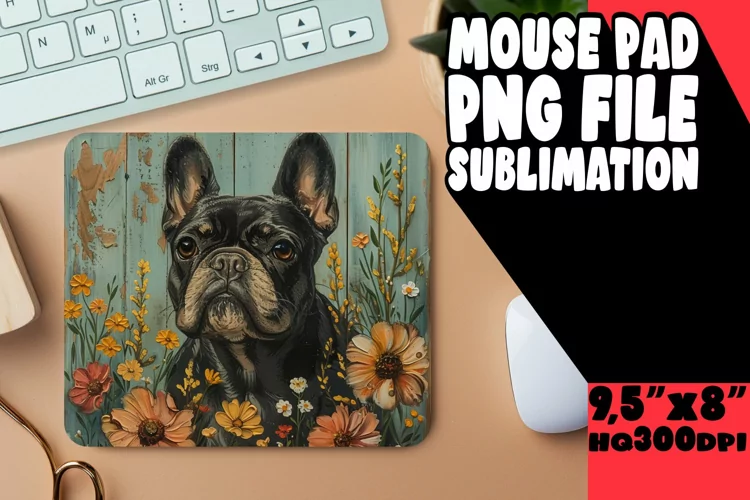 Puppy Love Woodgrain Mouse Pad