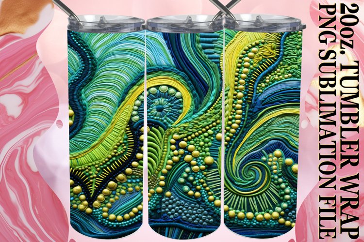 Abstract Tumbler Art with Flair