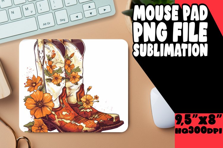 Vibrant Mousepad Flower Sublimation PNG