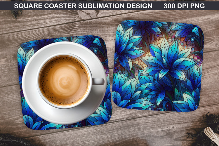 Flowers Coaster Sublimation, Spring Coaster PNG Design