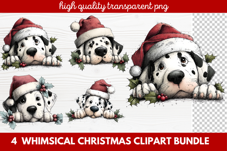 Whimsical Christmas Clipart | Cute Festive Holiday PNG