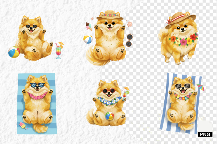 Summer Cute Dog Clipart - Summer Animals PNG