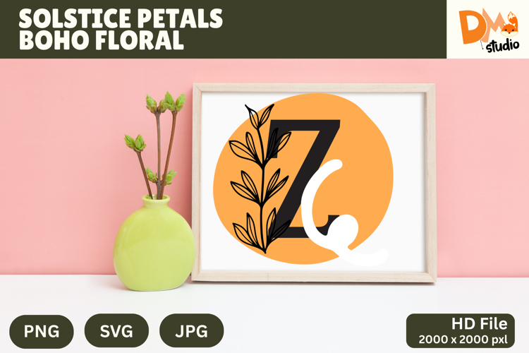 Floral Monogram Letter Svg Image 24