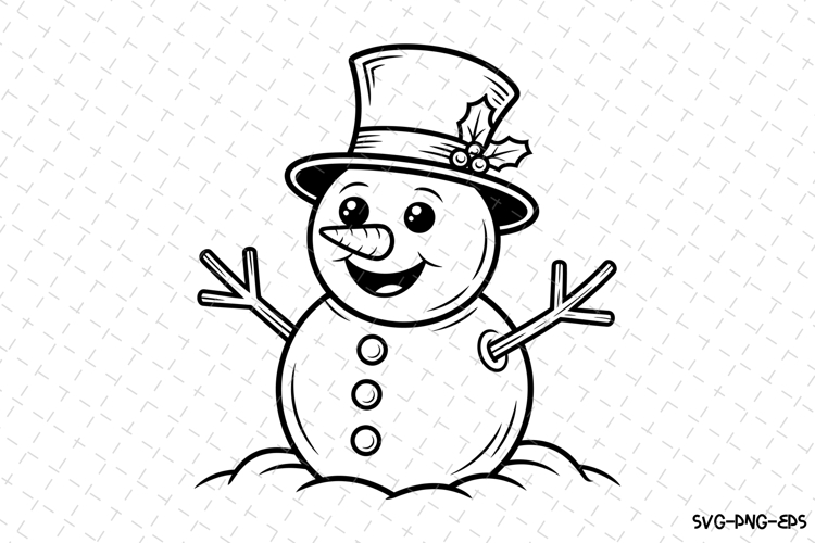 Cute Snowman Svg Image 7
