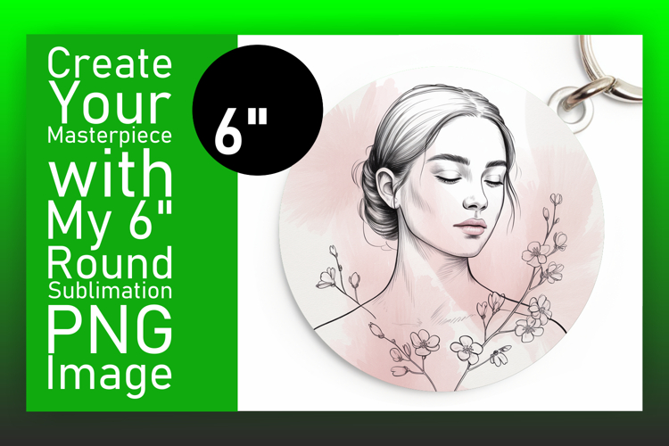 Stylish Circle Design for Keychains , Beauty Woman