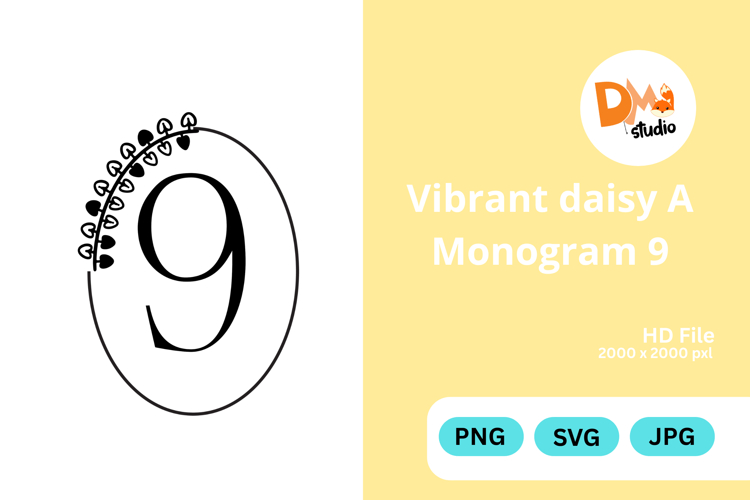 Daisy Monogram Svg Image 24