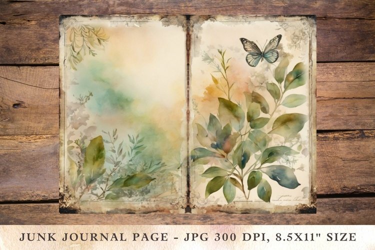 Printable Junk Journal Pages Floral 2