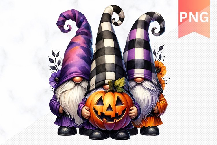 Halloween Gnome Sublimation - Clipart PNG Design