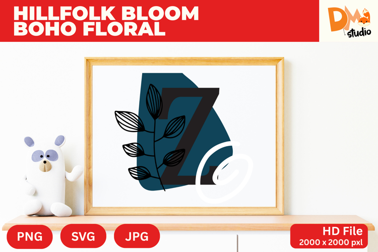 Hillfolk Bloom Boho Floral Monogram