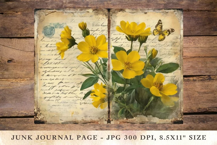 Printable Junk Journal Pages jasmine 3