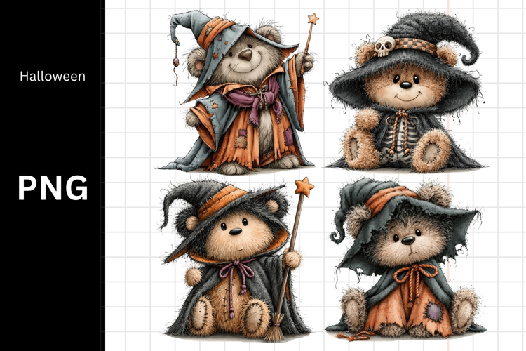 Halloween PNG, Teddy Bear PNG, Fall PNG