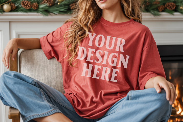 Chili Christmas Comfort Colors 1717 T-shirt Mockup