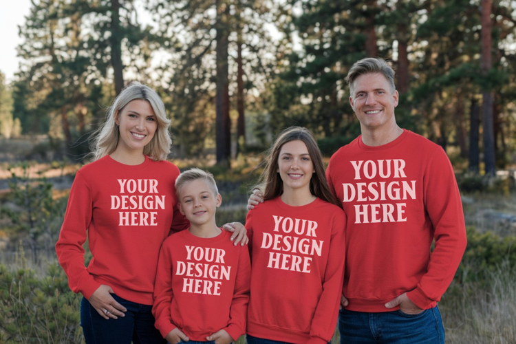 Christmas Family Group Tshirt Mockups