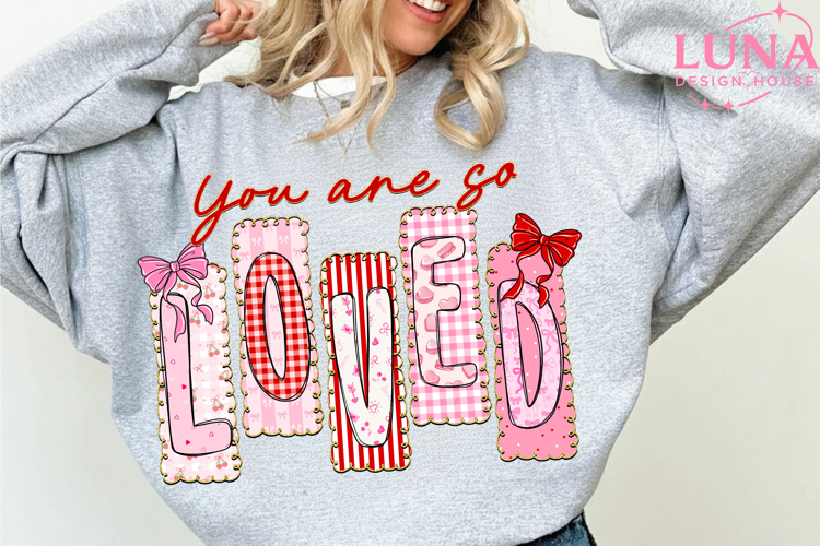 Coquette Bow You Are So Loved PNG, Jesus Valentine Png