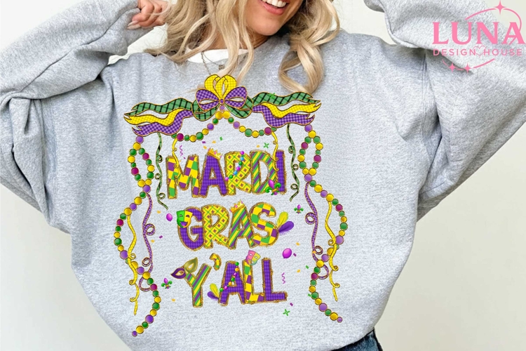 Brushstroke Mardi Gras PNG, Fleur De Lis Coquette PNG