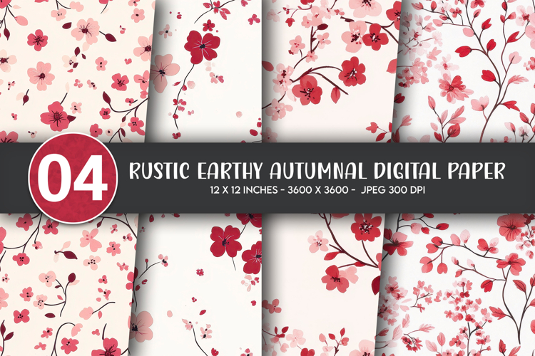 Rustic Earthy Autumnal Digital Paper