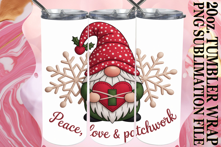 SUNSHINE JOY 20oz TUMBLER WRAP, Holiday Gnome