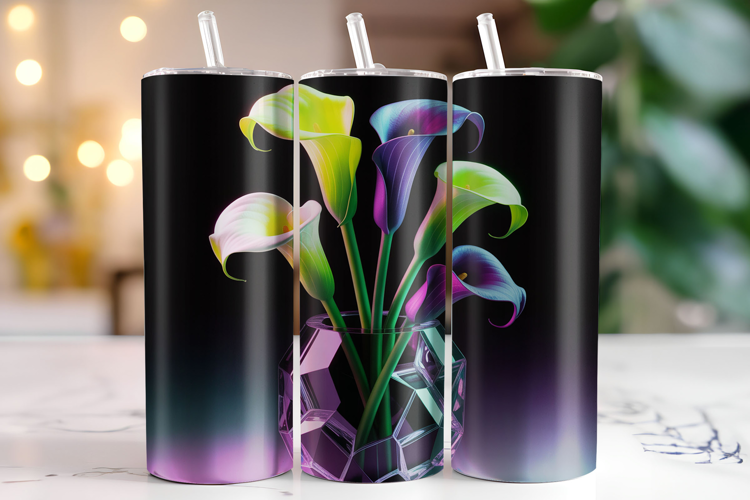 Flowers Tumbler Wrap | Sublimation | Tumblers