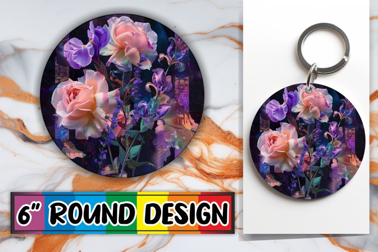 Botanical Bloom Keychain Sublimation example image 1