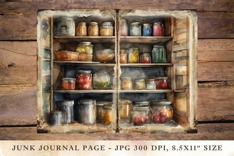 Printable Junk Journal Pages pantry 3