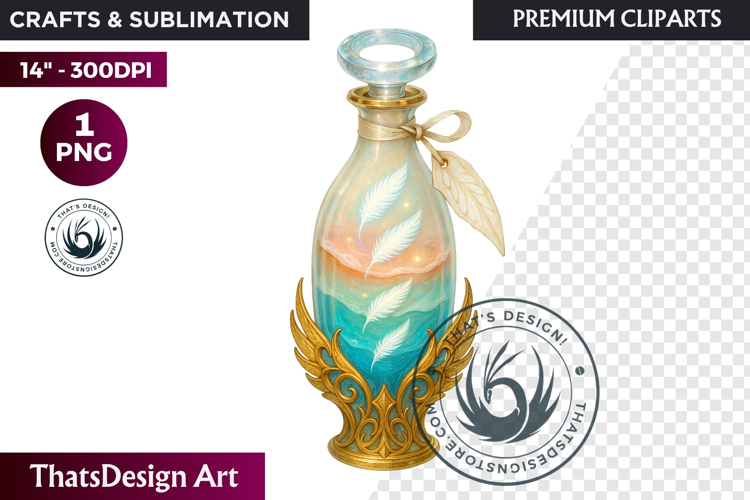 Magical Potion Bottles PNG, Fantasy Witchcraft Clipart witch