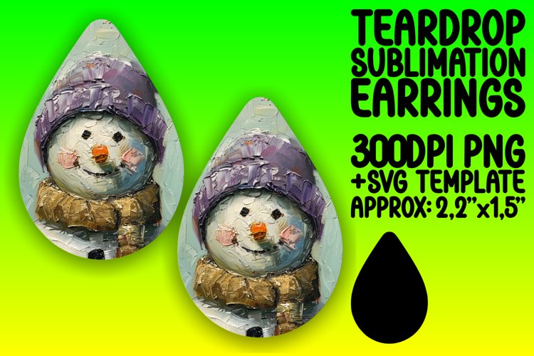 Fresh Teardrop Design for DIY , Snowman