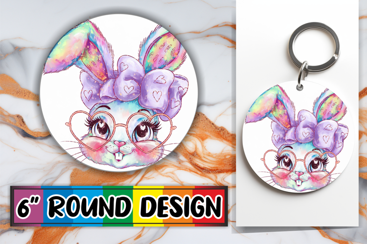 Enchanted Circle Keychain Magic, Easter Bunny