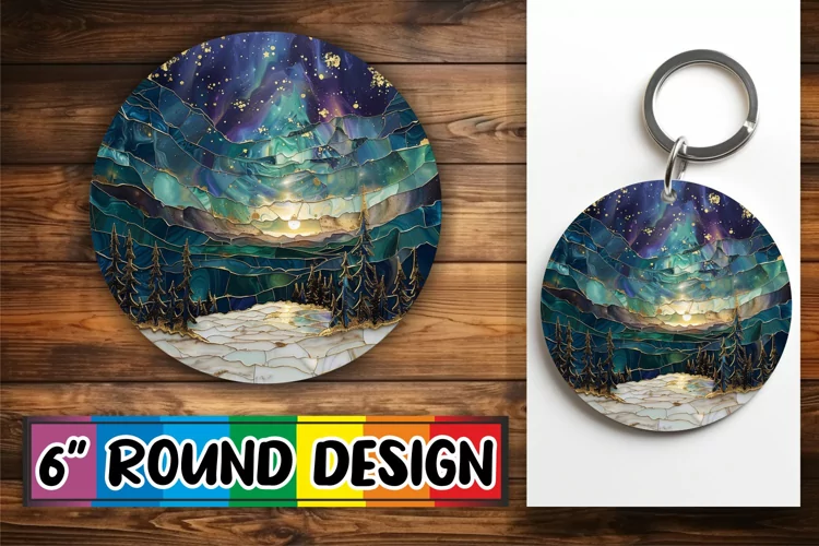 Gilded Round Keychains: Shimmering Delights