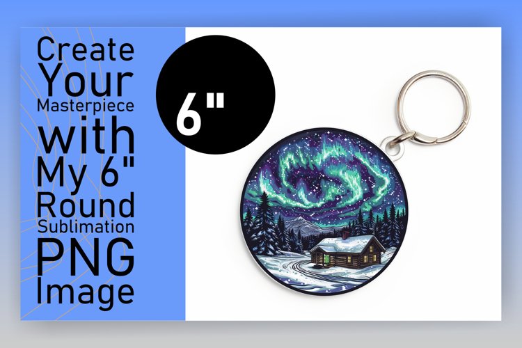 Landscape Keychain Design - Round Sublimation