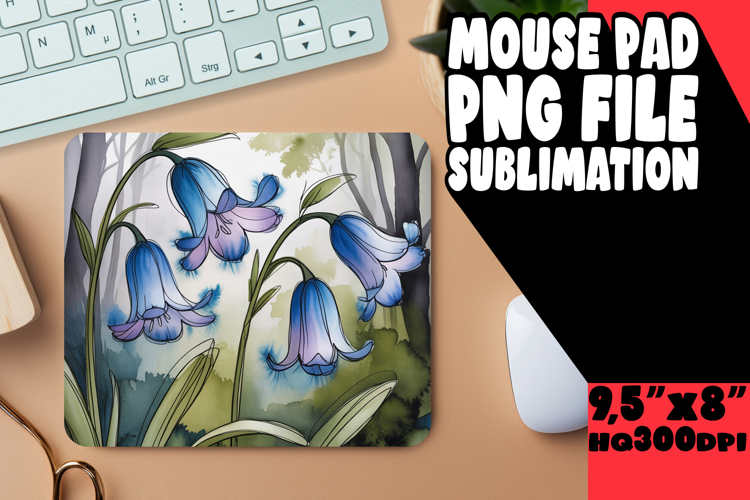 WHIMSICAL MOUSE PAD PNG DESIGN, Flowers