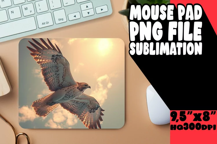 Stylish Sublimated Bird Mouse Pad