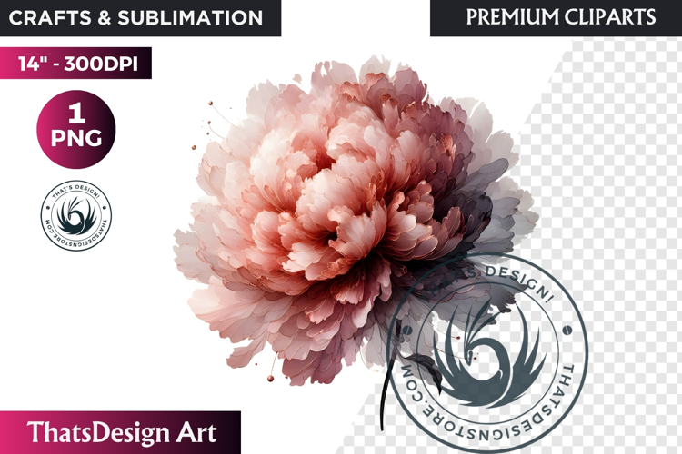 Rose Gold Pink flowers Clipart, Abstract Flowers Wedding PNG