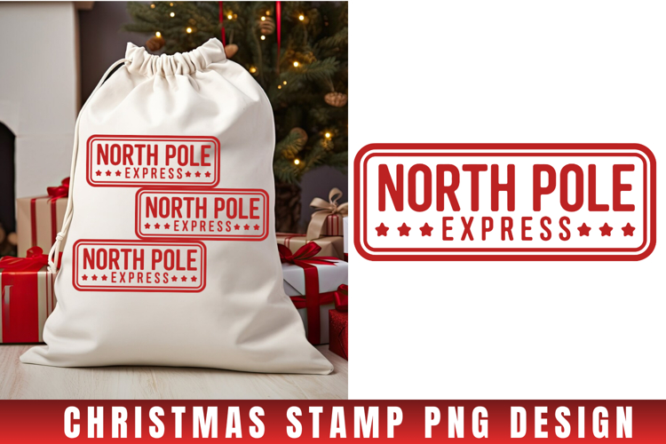 Christmas Stamp Clipart, Christmas Retro sublimation PNG