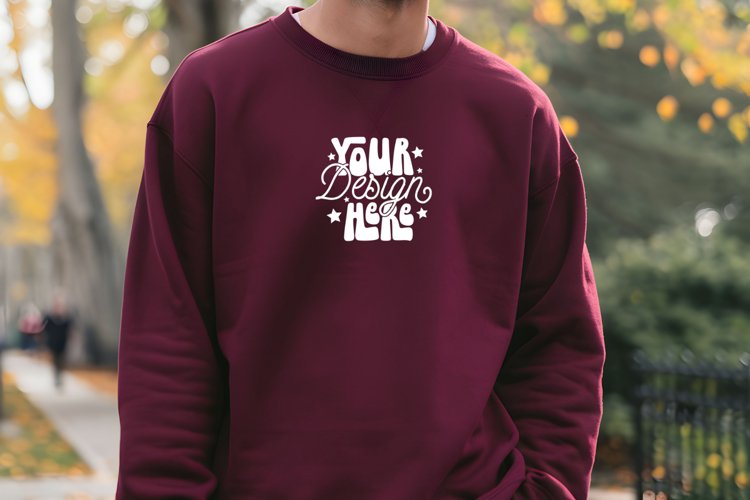Gildan 18000 Light Pink Mockup, Mockup