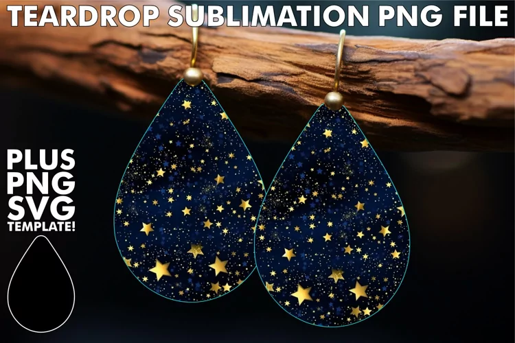 Shining Stars: Glittery Sublimation Earrings