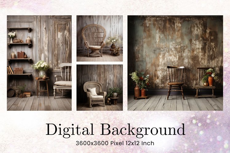 Vintage Chair Backdrops Overlays Wood Wedding Studio_36