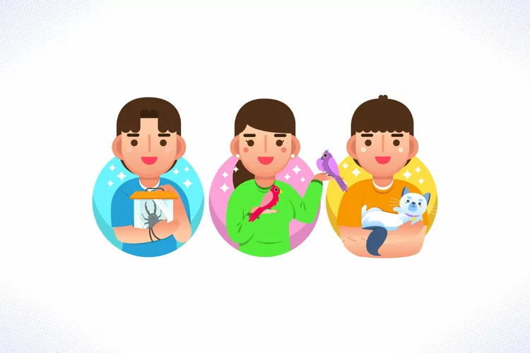 People Avatar Holding Animal