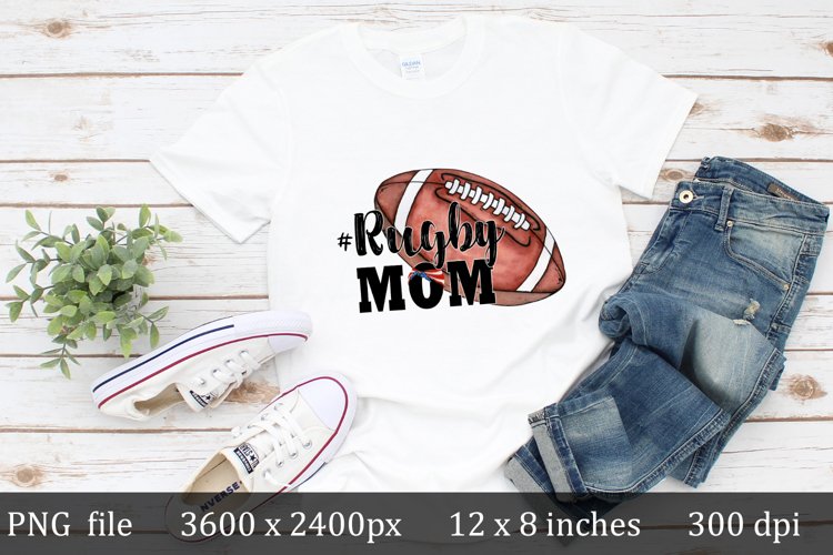 Rugby MOM Sublimation Design