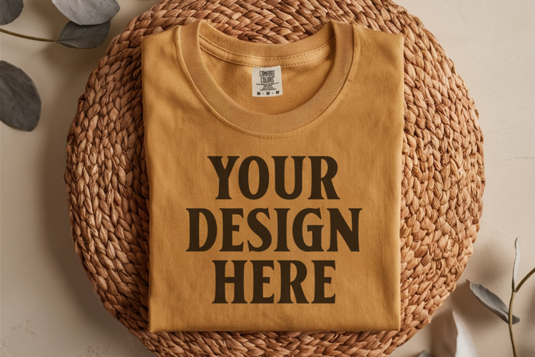 Monarch Comfort Colors 1717 Folded Tshirt Mockups