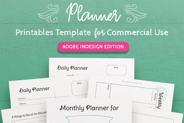 InDesign Planner Template for Commercial Use